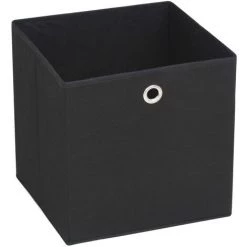 Topdeal Boîtes De Rangement 4 Pcs Tissu Intissé 28x28x28 Cm Noir FF325187_FR -Petit rangement Soldes Magasin 60371674 3