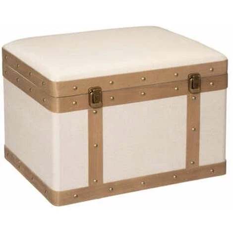 ATMOSPHERA, CRATEUR D'INTRIEUR Lot De 3 Malles Vintage "Tropique Australe" 50cm Lin 4 ATMOSPHERA, CRATEUR D'INTRIEUR Lot De 3 Malles Vintage "Tropique Australe" 50cm Lin – Image 2