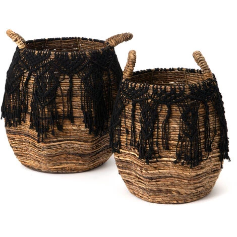 Amadeus - Set De 2 Panier Escales Noir - Multicolore 3 Amadeus - Set De 2 Panier Escales Noir - Multicolore