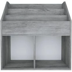 INLIFE Porte-revue Pour Enfants Gris Béton 71x30x78,5 Cm Aggloméré -Petit rangement Soldes Magasin 60598206 4