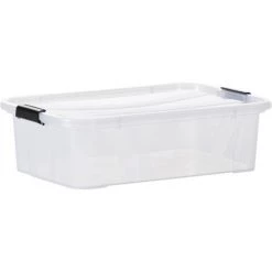 INLIFE Boîtes De Rangement Avec Couvercles 2 Pcs Transparent 7 L -Petit rangement Soldes Magasin 60598312 5