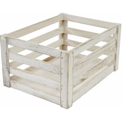 DéCOSHOP26 Ensemble De 3 Caisses En Bois Panier De Rangement Bouteilles Fruits Décoration Style Vintage Blanc Vieilli - Or 7 DéCOSHOP26 Ensemble De 3 Caisses En Bois Panier De Rangement Bouteilles Fruits Décoration Style Vintage Blanc Vieilli - Or – Image 5
