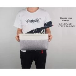 EINEMGELD Lot De 3 Paniers De Rangement, Boîte De Rangement Pliable Avec Poignée, Caisse De Rangement En Tissu Pour Vêtements, Livres, Jouets, Maison (Gris/Blanc, Small) 9 EINEMGELD Lot De 3 Paniers De Rangement, Boîte De Rangement Pliable Avec Poignée, Caisse De Rangement En Tissu Pour Vêtements, Livres, Jouets, Maison (Gris/Blanc, Small) -Petit rangement Soldes Magasin 60671072 4