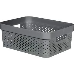 EINEMGELD Boîte De Rangement 11L , Gris Anthracite, 35,6 X 26,6 X 13,6 Cm, Plastique Recyclé