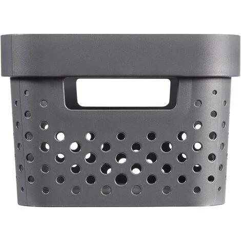 EINEMGELD Boîte De Rangement 11L , Gris Anthracite, 35,6 X 26,6 X 13,6 Cm, Plastique Recyclé 4 EINEMGELD Boîte De Rangement 11L , Gris Anthracite, 35,6 X 26,6 X 13,6 Cm, Plastique Recyclé – Image 2