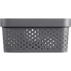 EINEMGELD Boîte De Rangement 11L , Gris Anthracite, 35,6 X 26,6 X 13,6 Cm, Plastique Recyclé 7 EINEMGELD Boîte De Rangement 11L , Gris Anthracite, 35,6 X 26,6 X 13,6 Cm, Plastique Recyclé -Petit rangement Soldes Magasin 60671073 3