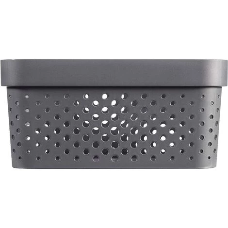 EINEMGELD Boîte De Rangement 11L , Gris Anthracite, 35,6 X 26,6 X 13,6 Cm, Plastique Recyclé 5 EINEMGELD Boîte De Rangement 11L , Gris Anthracite, 35,6 X 26,6 X 13,6 Cm, Plastique Recyclé – Image 3