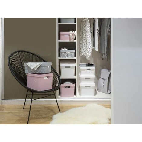 EINEMGELD Boîte à Rangementavec Couvercle 17L En Gris Clair, Plastique, 36,3x27x22,2 Cm 4 EINEMGELD Boîte à Rangementavec Couvercle 17L En Gris Clair, Plastique, 36,3x27x22,2 Cm – Image 2