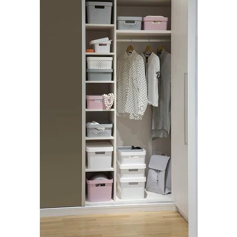 EINEMGELD Boîte à Rangementavec Couvercle 17L En Gris Clair, Plastique, 36,3x27x22,2 Cm 5 EINEMGELD Boîte à Rangementavec Couvercle 17L En Gris Clair, Plastique, 36,3x27x22,2 Cm – Image 3