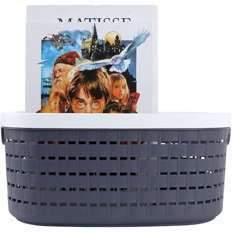 EINEMGELD Lot De 5 Panier De Rangement Plastique, Boîte De Rangement, Corbeille Rangement Pour Bureau, Salle De Bain, Cuisine Et Armoire - 300 X 210 X 135 MM (Gris Foncé) 6 EINEMGELD Lot De 5 Panier De Rangement Plastique, Boîte De Rangement, Corbeille Rangement Pour Bureau, Salle De Bain, Cuisine Et Armoire - 300 X 210 X 135 MM (Gris Foncé) – Image 4