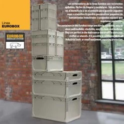 ARTPLAST Boîte Industrielle Perforée 600x400 H 320 Mm Gris -Petit rangement Soldes Magasin 60705704 2