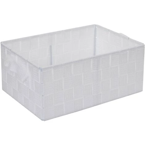 DéCOSHOP26 Ensemble De 4 Paniers De Rangement Salle De Bain Maquillage 12x28x20cm Blanc - Blante 4 DéCOSHOP26 Ensemble De 4 Paniers De Rangement Salle De Bain Maquillage 12x28x20cm Blanc - Blante – Image 2