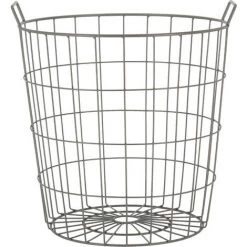 GARDEN TOOLS Corbeille Ronde En Métal Grillagé 42 Cm Gris - Gris