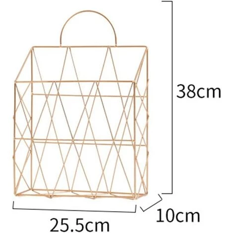 AOUGO Panier à Journaux Sur Pied Avec Poignée Pour Suspendre Le Mur - Élégant Porte-Magazines En Métal Pour Salle De Bain Ou Bureau - Doré 4 AOUGO Panier à Journaux Sur Pied Avec Poignée Pour Suspendre Le Mur - Élégant Porte-Magazines En Métal Pour Salle De Bain Ou Bureau - Doré – Image 2
