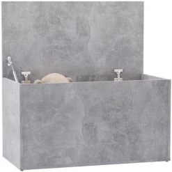 FIMEI Coffre De Rangement Gris Béton 84x42x46 Cm Bois D'ingénierie 9 FIMEI Coffre De Rangement Gris Béton 84x42x46 Cm Bois D'ingénierie -Petit rangement Soldes Magasin 60969696 3