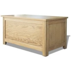 FIMEI Coffre De Rangement 90 X 45 X 45 Cm Bois De Chêne Massif -Petit rangement Soldes Magasin 60969781 4
