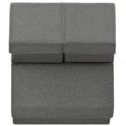 FIMEI Boîtes De Rangement Empilables 3 Pcs Tissu Anthracite -Petit rangement Soldes Magasin 60970023 3