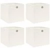 FIMEI Boîtes De Rangement 4 Pcs Blanc 32x32x32 Cm Tissu