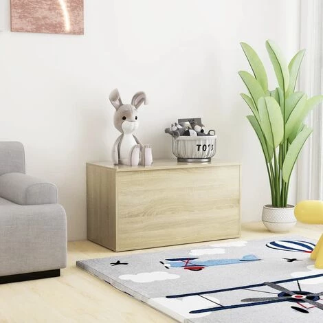 FIMEI Coffre De Rangement Chêne Sonoma 84x42x46 Cm Bois D'ingénierie 6 FIMEI Coffre De Rangement Chêne Sonoma 84x42x46 Cm Bois D'ingénierie – Image 4