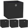 FIMEI Boîte De Rangement 4 Pcs Tissu Non-tissé 32 X 32 X 32 Cm Noir 2 FIMEI Boîte De Rangement 4 Pcs Tissu Non-tissé 32 X 32 X 32 Cm Noir -Petit rangement Soldes Magasin 60974134 1