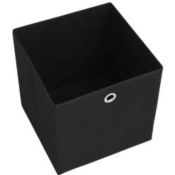 FIMEI Boîte De Rangement 4 Pcs Tissu Non-tissé 32 X 32 X 32 Cm Noir -Petit rangement Soldes Magasin 60974134 5