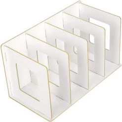 EINEMGELD Organisateurs De Bureau Bricolage En Bois Pour Bureau, Boîte De Classement En Plastique Pour Porte-revues Pour Paperasse, Dossiers(White)