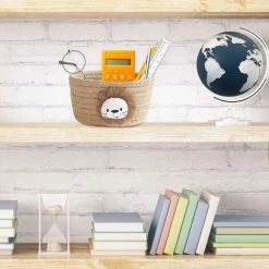 HKLFFJA Paniers De Rangement Corde Coton, Panier De Organisateurs Lion Rond Panier De Stockage Pliable De Jouets Cosmétique Articles Divers Pour Chambre D’Enfant, Bureau, Maison DéCoration -Petit rangement Soldes Magasin 61234240 5
