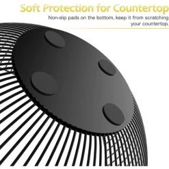 MEZHENG Corbeille à Fruits En Métal, Panier à Fruits En Morden Fil, Corbeille De Fruit, Panier De Stockage Pour Le Pain Snack, Noir Mat 25.5*13cm -Petit rangement Soldes Magasin 61310255 3