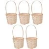 Fei Yu 5pcs Bambou Tissage Panier Pique-nique Pratique Porte-fleurs à La Maison Panier De Rangement -Petit rangement Soldes Magasin 61327085 1