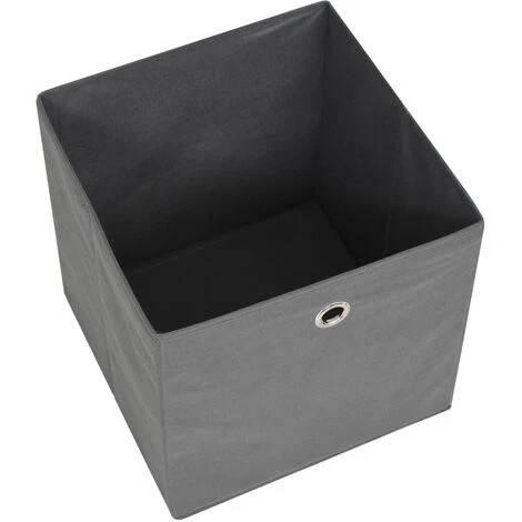 FIMEI Boîte De Rangement 4 Pcs Tissu Non-tissé 32 X 32 X 32 Cm Gris 6 FIMEI Boîte De Rangement 4 Pcs Tissu Non-tissé 32 X 32 X 32 Cm Gris – Image 4