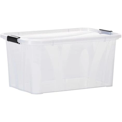 FIMEI Boîtes De Rangement Avec Couvercles 5 Pcs Transparent 14 L 6 FIMEI Boîtes De Rangement Avec Couvercles 5 Pcs Transparent 14 L – Image 4