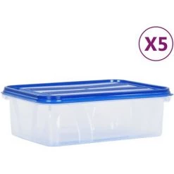 FIMEI Récipients De Stockage Des Aliments Avec Couvercles 10 Pcs PP