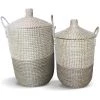 OZAIA Set De 2 Grands Paniers OSHA - Jonc De Mer - Coloris Naturel - Taupe, Naturel Clair -Petit rangement Soldes Magasin 61497485 1