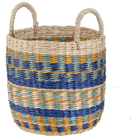 OZAIA Lot De 2 Paniers En Jonc De Mer - D. 30 Et D. 25 Cm - Multicolore - MERIA - Multicolore 7 OZAIA Lot De 2 Paniers En Jonc De Mer - D. 30 Et D. 25 Cm - Multicolore - MERIA - Multicolore – Image 5