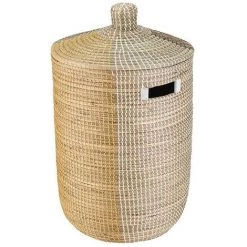 OZAIA Panier En Jonc De Mer Avec Couvercle - D. 39 X Cm Et H. 71 Cm - Naturel - JALIO - Naturel Clair -Petit rangement Soldes Magasin 61523819 3