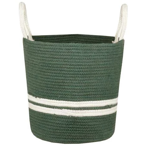 ZEN ET ETHNIQUE Panier En Coton GUAM - Vert 3 ZEN ET ETHNIQUE Panier En Coton GUAM - Vert