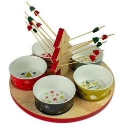 ESPRIT DE NOëL Ensemble De 5 Petites Coupelles Sur Planche