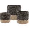 ZEN ET ETHNIQUE Set De 3 Paniers Ou Cache-Pot En Coton VANUA -Petit rangement Soldes Magasin 62041044 1