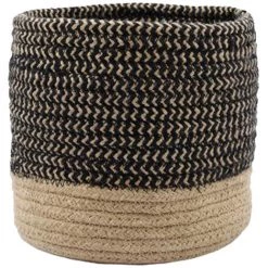 ZEN ET ETHNIQUE Set De 3 Paniers Ou Cache-Pot En Coton VANUA -Petit rangement Soldes Magasin 62041044 2