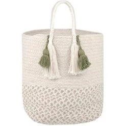 ZEN ET ETHNIQUE Panier En Coton GUAM - Blanc