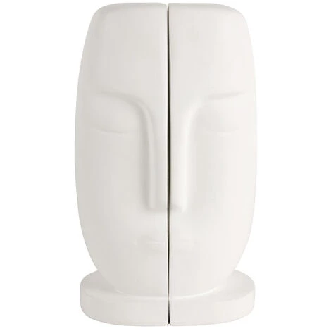 ZEN ET ETHNIQUE Stop Livres En Forme De Visage Blanc 3 ZEN ET ETHNIQUE Stop Livres En Forme De Visage Blanc