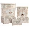 RETRO Set 5 Corbeilles En Osier -Petit rangement Soldes Magasin 62067054 1
