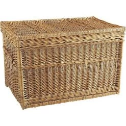 AUBRY GASPARD Malle De Rangement En Osier Buff 70 X 42 X 42 Cm Naturel - Naturel