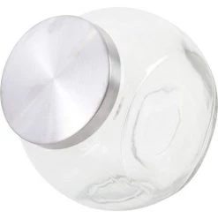 AUBRY GASPARD Bonbonnière En Verre Et Métal Grand Modèle Incolore - Incolore