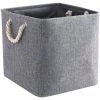 MEZHENG Cube De Rangement Tissu, Panier Cube De Rangement, Boite De Rangement Pliable Pour Jouets, Vêtement 25 X 25 X 25 Cm (Lot De 1, Gris ) -Petit rangement Soldes Magasin 62342830 1