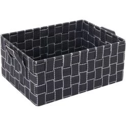 DéCOSHOP26 Ensemble De 4 Paniers De Rangement Panier Décoratif 12x28x20cm Gris Foncé - Or -Petit rangement Soldes Magasin 62432424 2