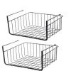 RHAFAYRE 2Pcs Organisateur Panier Suspendu 31.5cm X25cm X10cm , Panier Etagère Suspendu Sous Etagère Panier De Rangement Pour Placards De Cuisine, Armoires, étagères, Meubles Bas (Noir) -Petit rangement Soldes Magasin 62842641 1