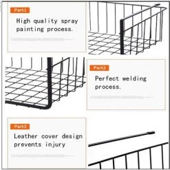 RHAFAYRE 2Pcs Organisateur Panier Suspendu 31.5cm X25cm X10cm , Panier Etagère Suspendu Sous Etagère Panier De Rangement Pour Placards De Cuisine, Armoires, étagères, Meubles Bas (Noir) -Petit rangement Soldes Magasin 62842641 2