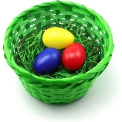 MEZHENG 3X Panier à Bâtons Aux Couleurs Vives Pour La Décoration - Décoration De Pâques - Panier De Pâques Pour Les Oeufs De Pâques - Ø19 Cm [Auwashl Varie] (03 Pièces - Panier Coloré) -Petit rangement Soldes Magasin 63472656 3
