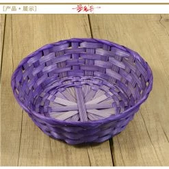 MEZHENG 3X Panier à Bâtons Aux Couleurs Vives Pour La Décoration - Décoration De Pâques - Panier De Pâques Pour Les Oeufs De Pâques - Ø19 Cm [Auwashl Varie] (03 Pièces - Panier Coloré) -Petit rangement Soldes Magasin 63472656 4